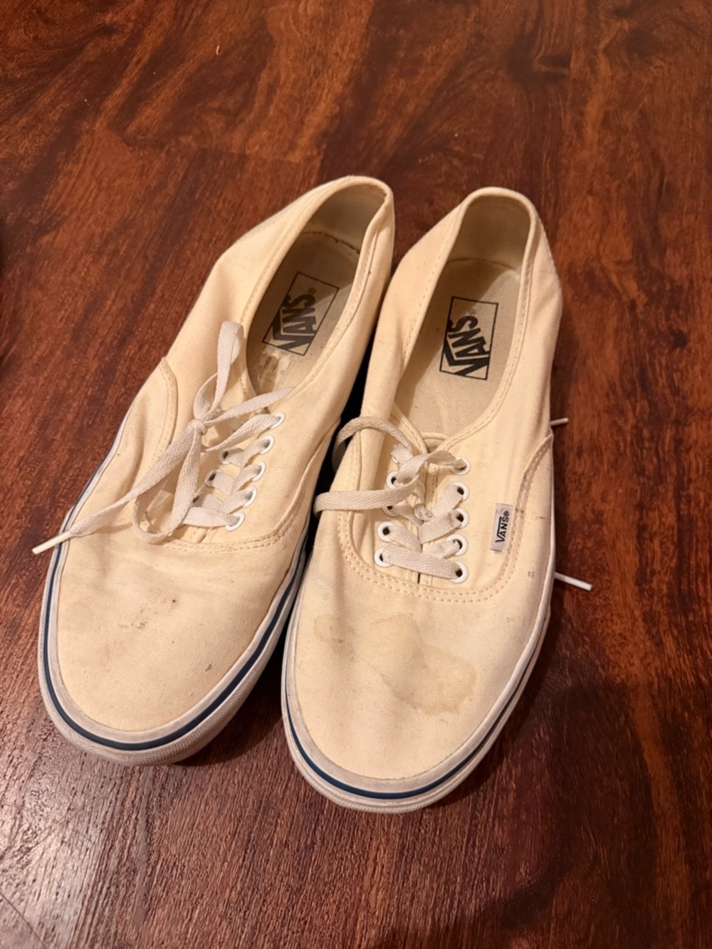 Vans Low-Top Canvas Sneakers in Cream